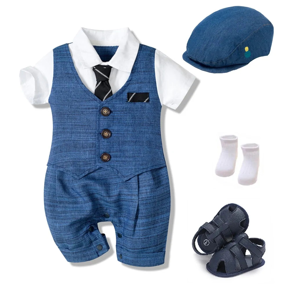 Baby Boy Formal Romper Suit