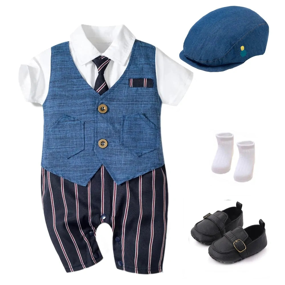 Baby Boy Formal Romper Suit