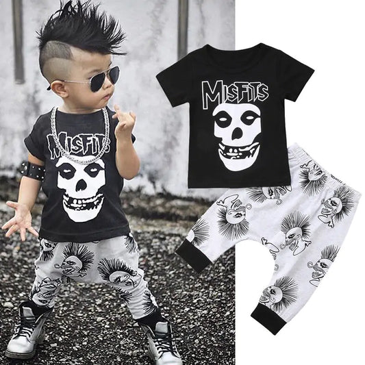 Baby Boys Clothes Black Skull
